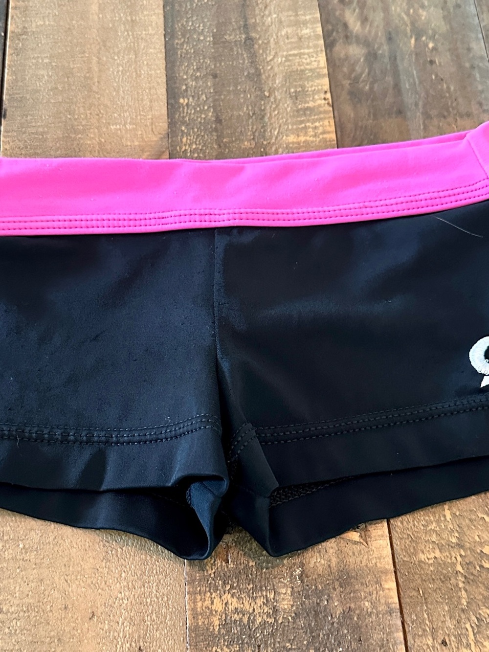 GK Black Shorts with Pink Waistband